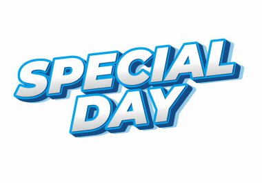 Özel bir gün. Festivalsel amaçlar için güçlü tipografi efektiyle göz alıcı tasarım