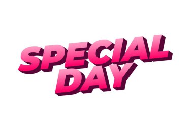 Özel bir gün. Festivalsel amaçlar için güçlü tipografi efektiyle göz alıcı tasarım