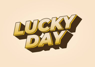 Canlı bir grafik tasarımı, gölgeli, cesur ve üç boyutlu bir tipografi ile 