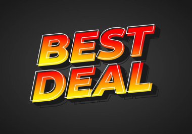 Koyu arkaplana karşı kırmızı ve sarı renkli en iyi anlaşma kelimelerini içeren cesur metin grafiği