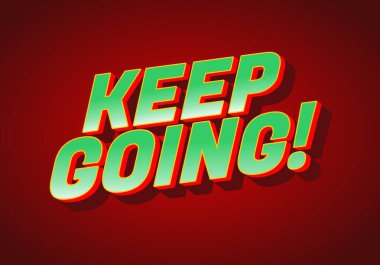 Hareketli bir grafik tasarımı, motive edici bir tabir olan 