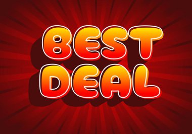 Kırmızı radyal arkaplana karşı koyu, renkli harflerle yazılmış canlı bir grafik. Metin, sarıdan turuncuya doğru eğimli, eğlenceli ve göz alıcı bir etki yaratan bir çizgi film tarzına sahip.