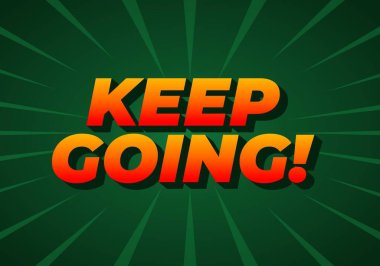 Hareketli KEP yazan cesur bir metin içeren motive edici bir grafik! canlı bir renk düzeni ile yeşil bir arkaplan ve ışıldayan çizgiler.