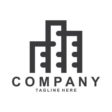 Şehir logosu logosu vektör tasarımı