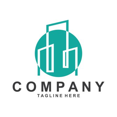 Şehir logosu logosu vektör tasarımı