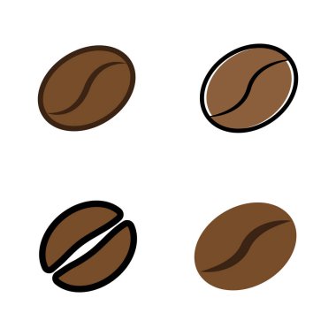 Kahve çekirdekleri kahve dükkanı meyve tohumları tasarım vektörü