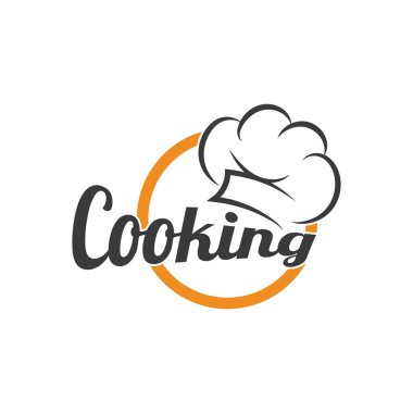 Şef logo şefi şapka pişirme ve catering logosu vektör tasarımı