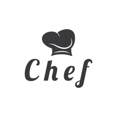 Şef logo şefi şapka pişirme ve catering logosu vektör tasarımı