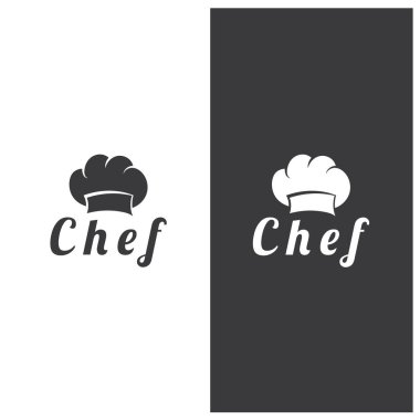 Şef logo şefi şapka pişirme ve catering logosu vektör tasarımı