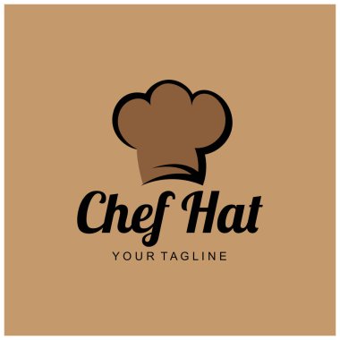 Şef logo şefi şapka pişirme ve catering logosu vektör tasarımı