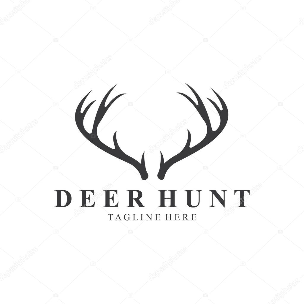 Deer logo  adventur  hunt  vintage  wild  simple logo  vektor design