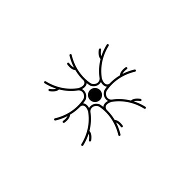 Neuron logo or nerve cell logo design,molecule logo illustration template icon with vector concept