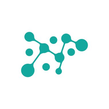 Neuron logo or nerve cell logo design,molecule logo illustration template icon with vector concept