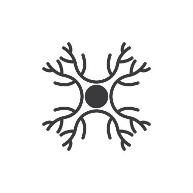 Neuron logo or nerve cell logo design,molecule logo illustration template icon with vector concept