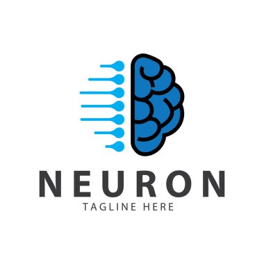 Neuron logo or nerve cell logo design,molecule logo illustration template icon with vector concept