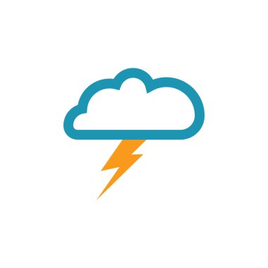 Şimşek tasarımı vektör logosu elektrik enerjisi ve gök gürültüsü elektrik sembolü konsept vektör tasarımı