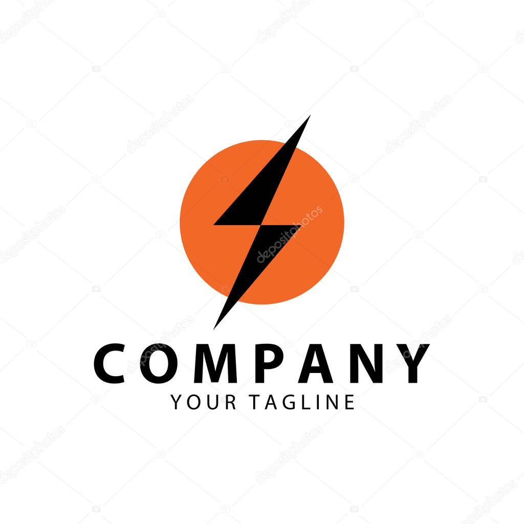 Lightning  design element  vector logo  electric power  Energy and thunder electric symbol concept  vector design