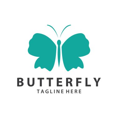 Kelebek logosu. Lüks hat logoti tasarımı. Evrensel prim kelebek sembolü logoti. Vektör tasarımı