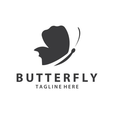Kelebek logosu. Lüks hat logoti tasarımı. Evrensel prim kelebek sembolü logoti. Vektör tasarımı