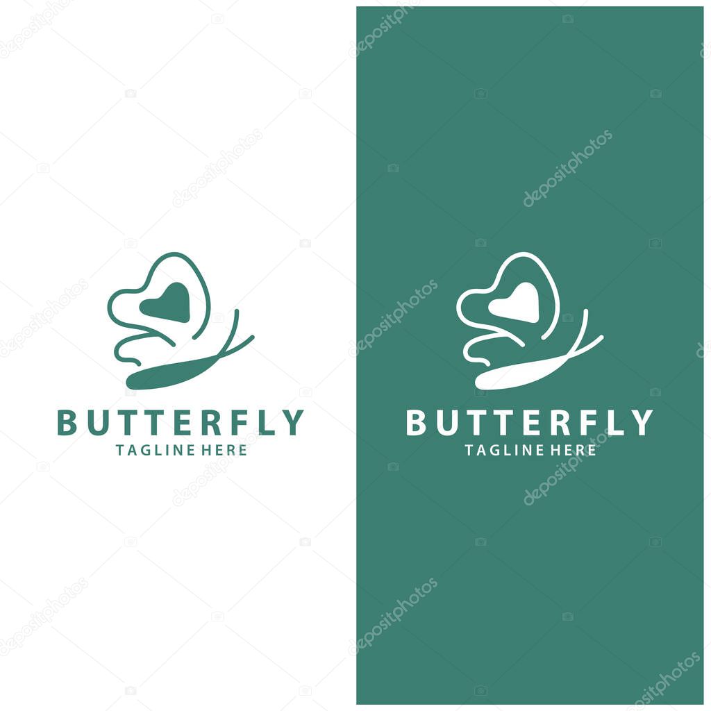 Butterfly logo. Luxury line logotype design. Universal premium butterfly symbol logotype. vektor design
