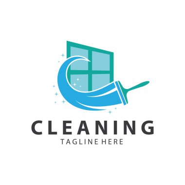 Logo temizleme logosu logo temizleme pencere logosu vektör tasarımı