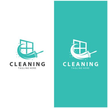 Logo temizleme logosu logo temizleme pencere logosu vektör tasarımı
