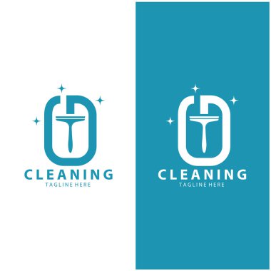 Logo temizleme logosu logo temizleme pencere logosu vektör tasarımı