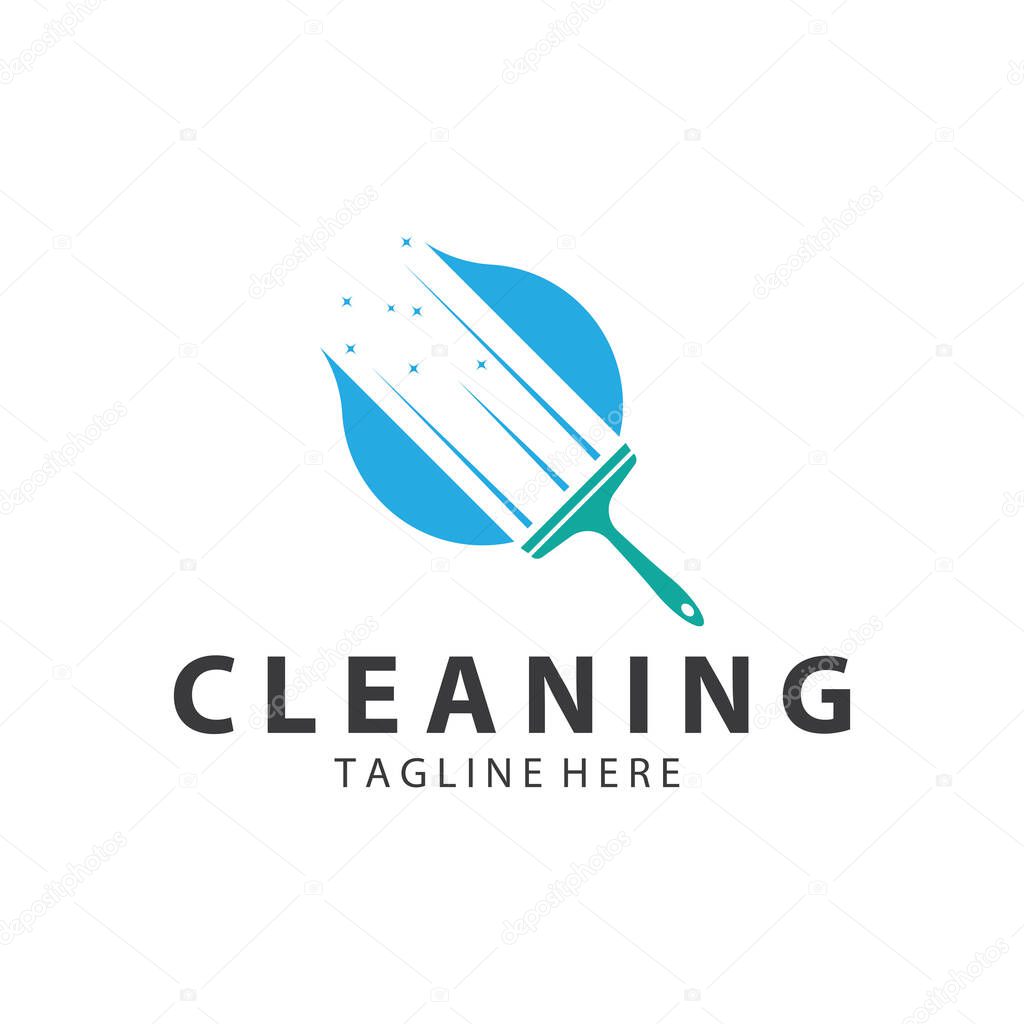 Cleaning logo cleaning house logo cleaning window logo vector design