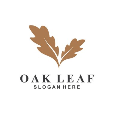 Acorn logosu basit tasarım şablonu düz vektör çizimi