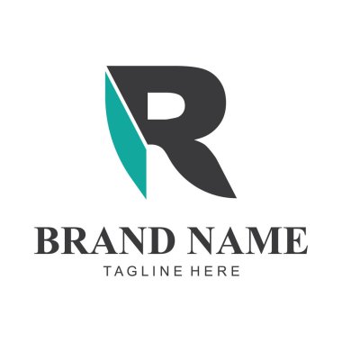 İlk Harf R Logo Tasarım Vektörü