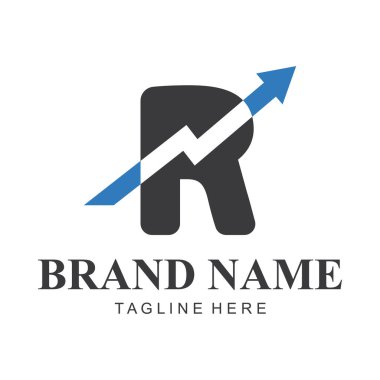 İlk Harf R Logo Tasarım Vektörü