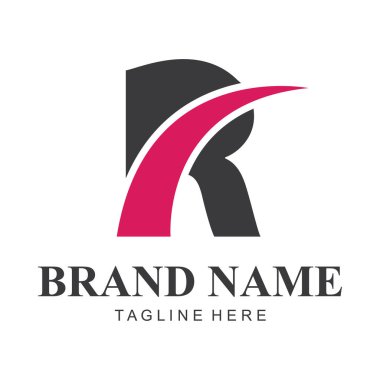 İlk Harf R Logo Tasarım Vektörü
