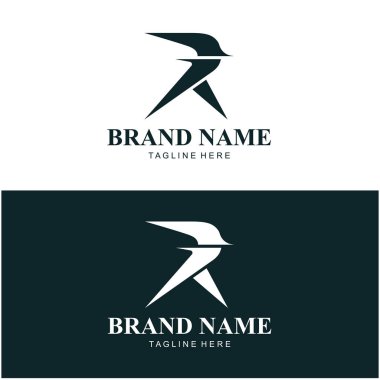 İlk Harf R Logo Tasarım Vektörü
