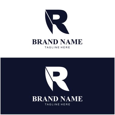 İlk Harf R Logo Tasarım Vektörü