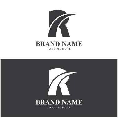 İlk Harf R Logo Tasarım Vektörü