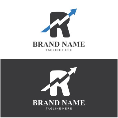 İlk Harf R Logo Tasarım Vektörü