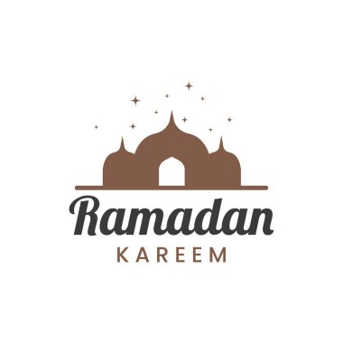 raamadan kareem islamik cami logosu tasarım vektörü