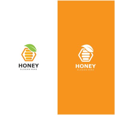 Bal Tarağı Logo Şablonu Tasarım Vektörü Bal Tasarımı Yaratıcı Sembol Vektörü Tasarımı Tasarımı