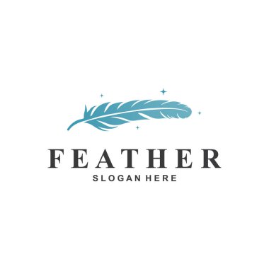 Feather Logo Vektör Sembol Tasarımı