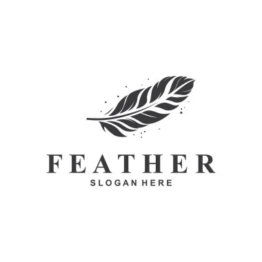 Feather Logo Vektör Sembol Tasarımı