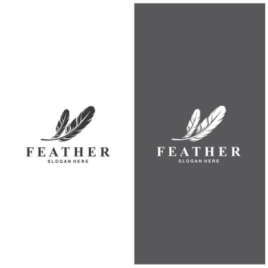 Feather Logo Vektör Sembol Tasarımı