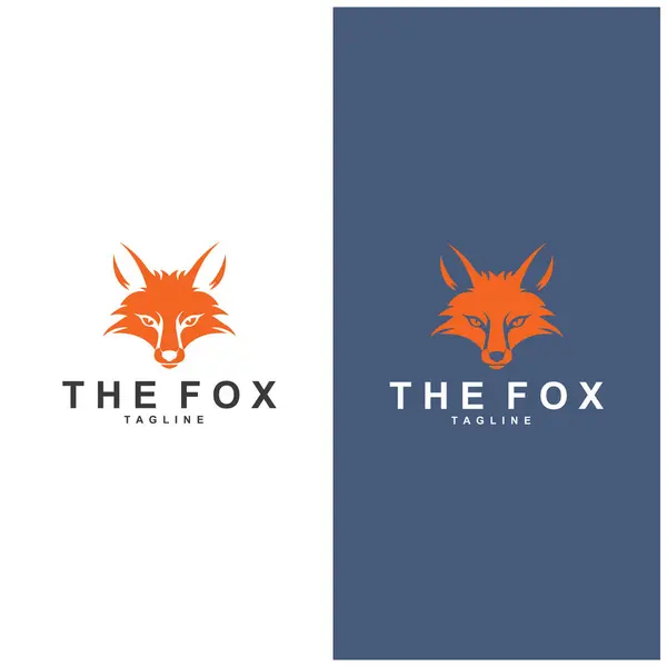 stock vector fox logo simple fox head logo vector design