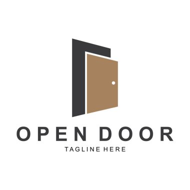 Minimalist kapı logo vektör tasarımı