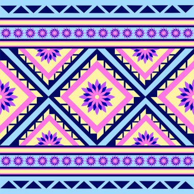 Güzel geometrik tekrarlama deseni. Geometrik elementleri olan bir vektör görüntüsü. Bu bir sanat tasarımı. Batik kumaş illüstrasyonunu saran giysi arka plan duvar kağıdı deseni için kullanılır.