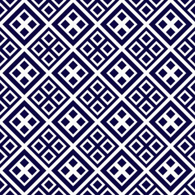 Güzel geometrik kusursuz desen. Geometrik elementleri olan bir vektör görüntüsü. Bu bir sanat tasarımı. Batik kumaş illüstrasyonunu saran giysi arka plan duvar kağıdı deseni için kullanılır.