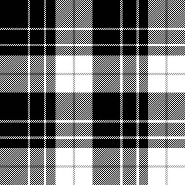 Güzel ekose tartan siyah beyaz desenli. Kusursuz bir ekose taşıyıcı. Dekoratif, duvar kağıdı, gömlek, elbise, masa örtüsü, battaniye, ambalaj, tekstil, Batik, kumaş, doku tasarımı