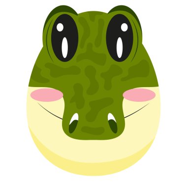 Hayvan motifleriyle boyanmış Paskalya yumurtası şablonu. Posterler, afişler ve tatil kartları için timsah şeklinde boyanmış.