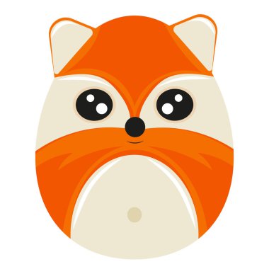 Hayvan motifleriyle boyanmış Paskalya yumurtası şablonu. Afişler, pankartlar ya da tatil kartları için gülümseyen bir tilki, kızıl tilki gibi renkliydi.