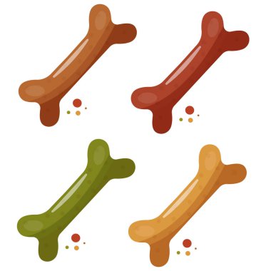 Kemik şeklindeki kuru kedi maması tanecikleri. Bu da çeşitli tasarım, polirafya veya ambalaj ürünleri için et tadı olan bir yiyecek olduğu anlamına gelir.