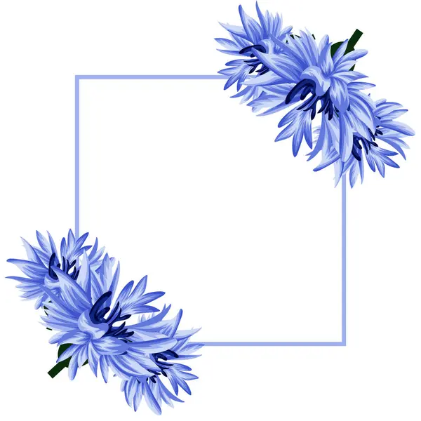 İskambil kağıtları, davetiyeler ya da afişler için çerçevenin her iki tarafında da açık çiçek bulunan kare çerçeveli neşeli, kavramsal poster.